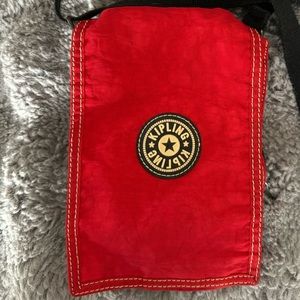 Kipling Vintage Sling Pouch Bag & Wallet Red